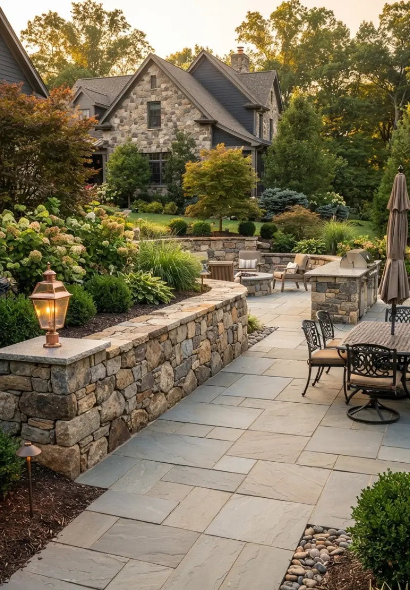 Beautiful Natural Patio Installation in Hatfield - Best Patio Contractors in Montgomery