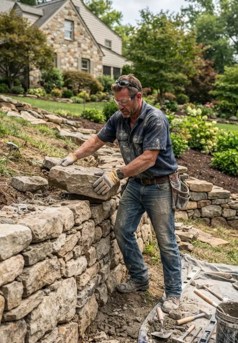 Professional Retaining Wall Contractors in Aston - Retaining Wall Services in Delaware County - Delaney Construction and Paving