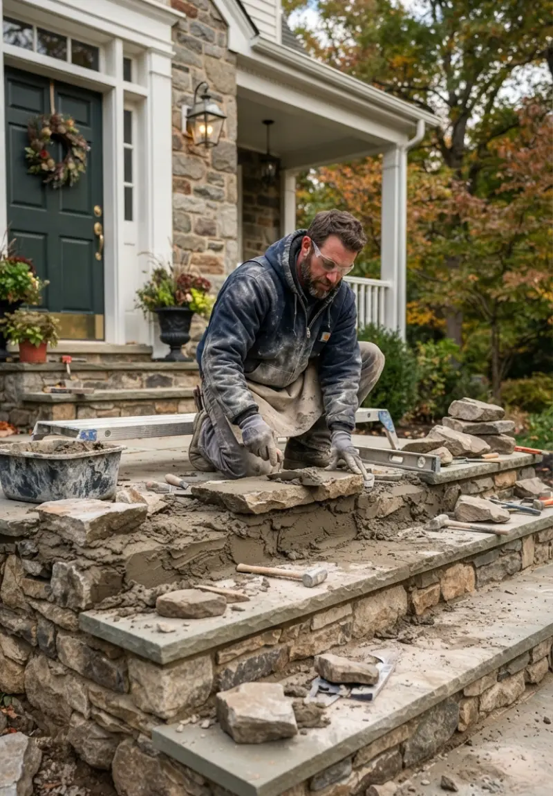 Steps and Stoops Construction in Quakertown - Steps and Stoops Contractors in Bucks County - Delaney Paving and Construction