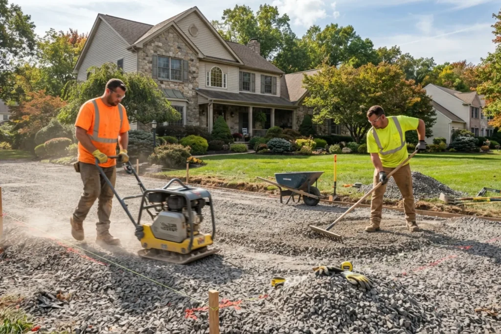 Residential asphalt driveway paving in Montgomery County Pennsylvania