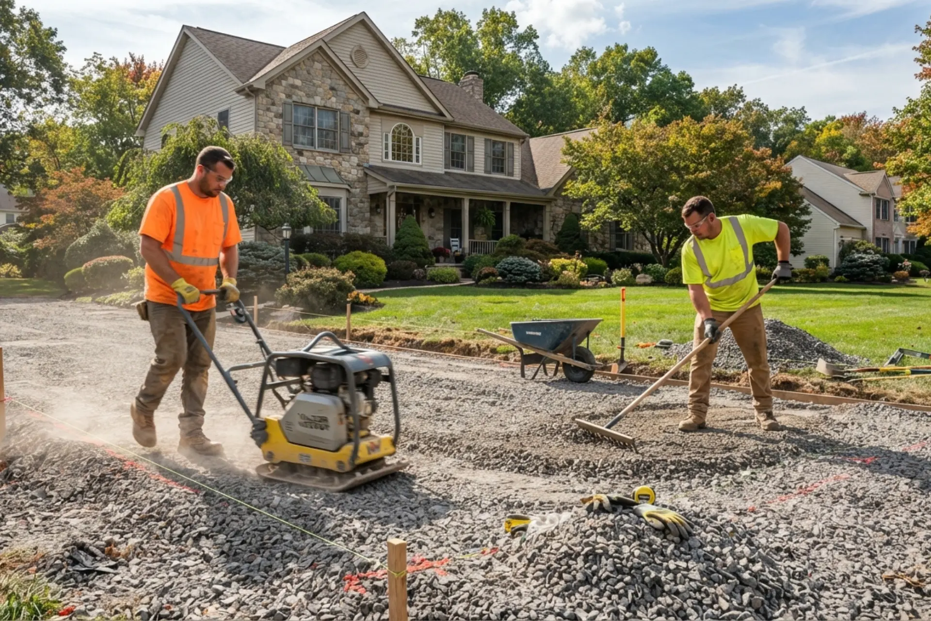 Residential asphalt driveway paving in Montgomery County Pennsylvania
